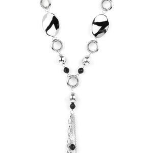 long silver necklace